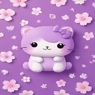 kawaii cute purple wallpaper