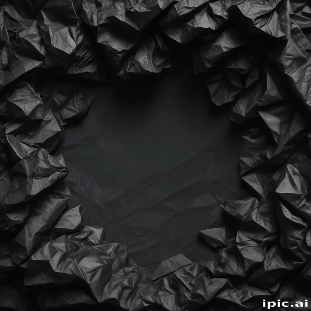 crumpled black paper