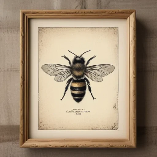 free vintage bee printables