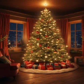 retro christmas image