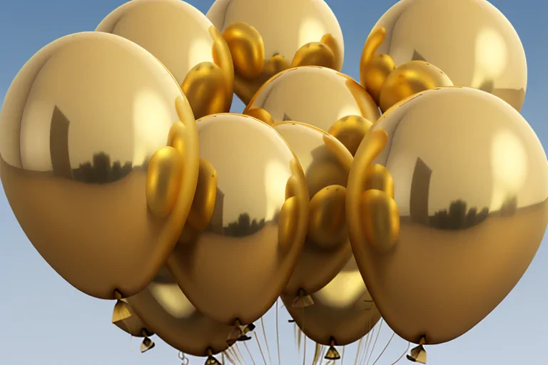 gold balloons png