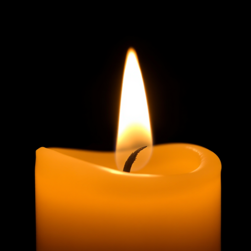 Capture a close-up of a flickering candle flame against a black background with a Canon EOS 5D Mark IV, ISO 100, aperture f/2.8, shutter speed 1/60 sec, using macro lens for enhanced detail and soft bokeh effect.