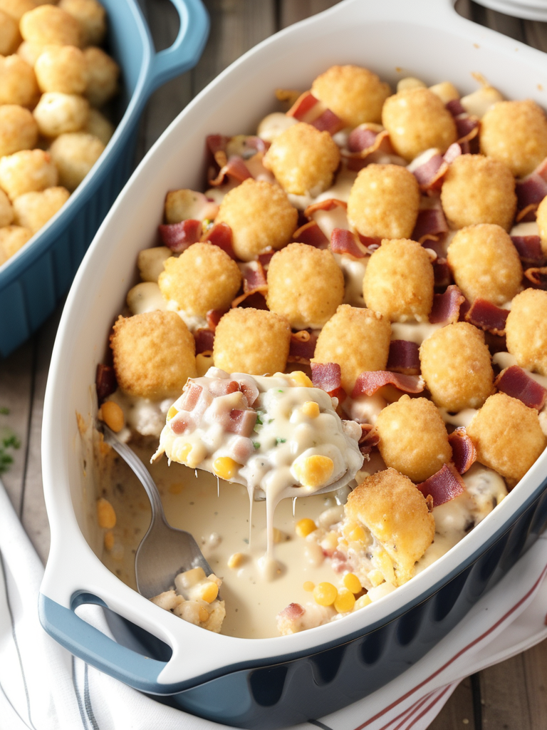 chicken bacon ranch tater tot casserole