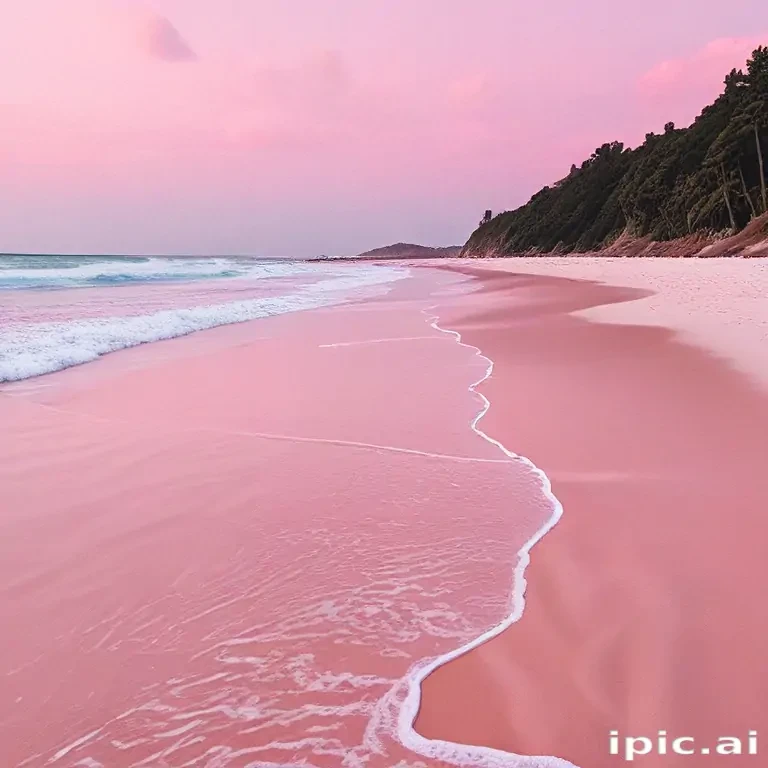 pink beach aesthetic