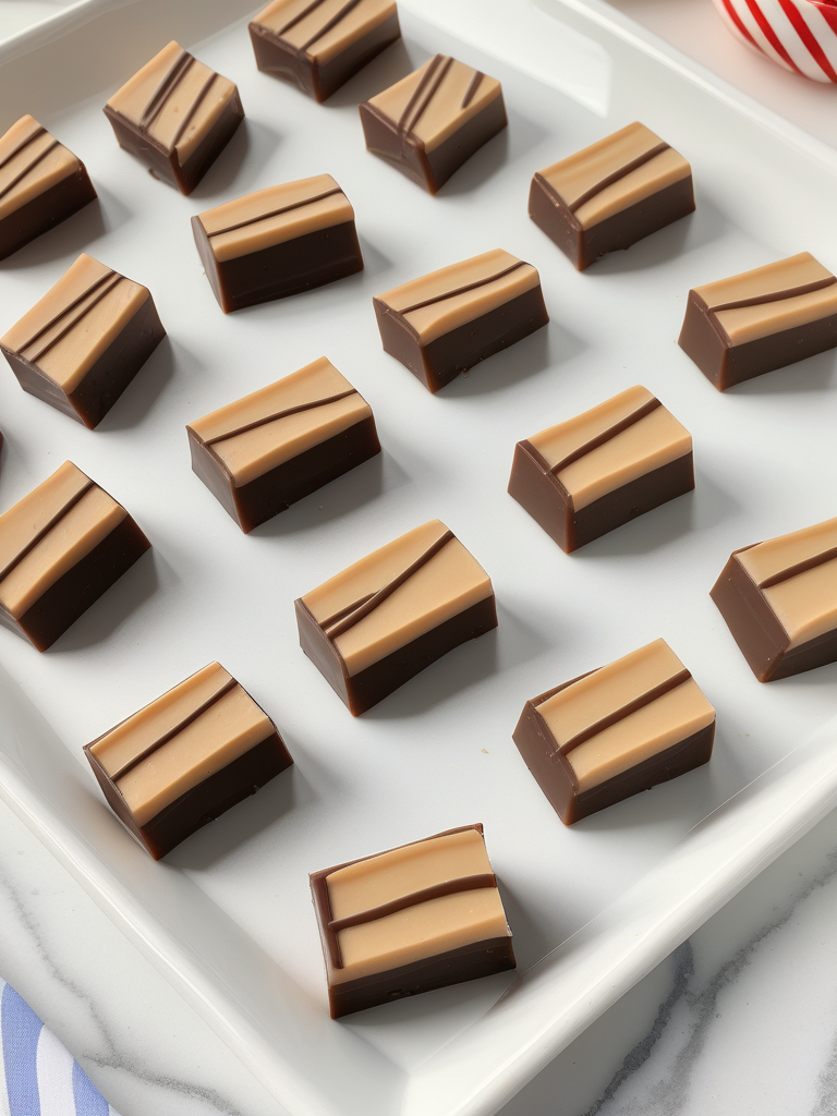 peanut butter candy with stripes