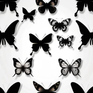 black and white butterfly wallpaper