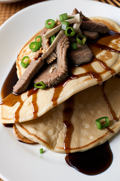 moo shu beef with pancakes