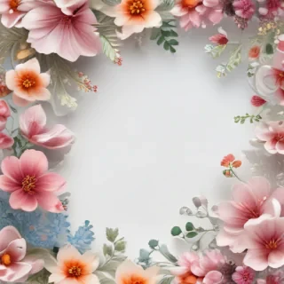 transparent flower border