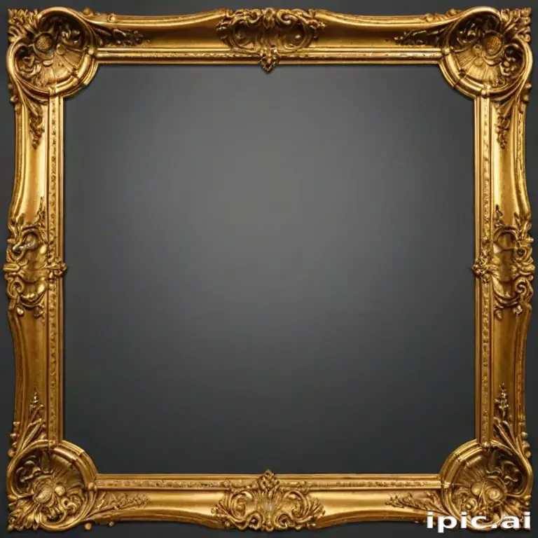 golden frame png transparent