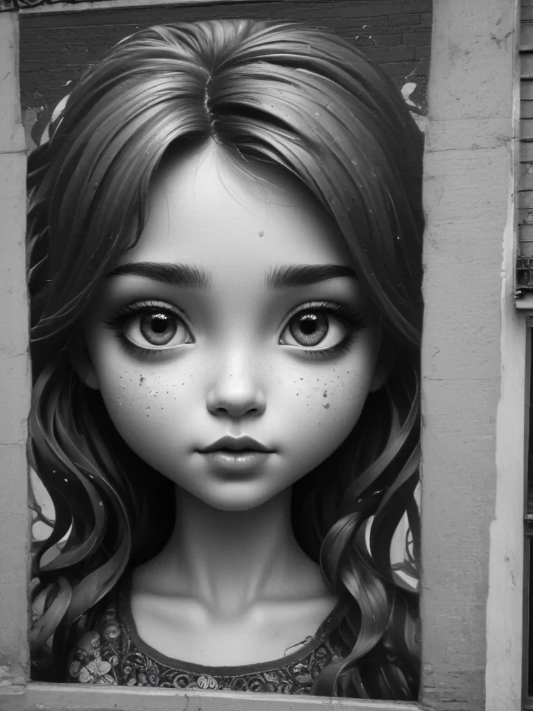 black and white cute
