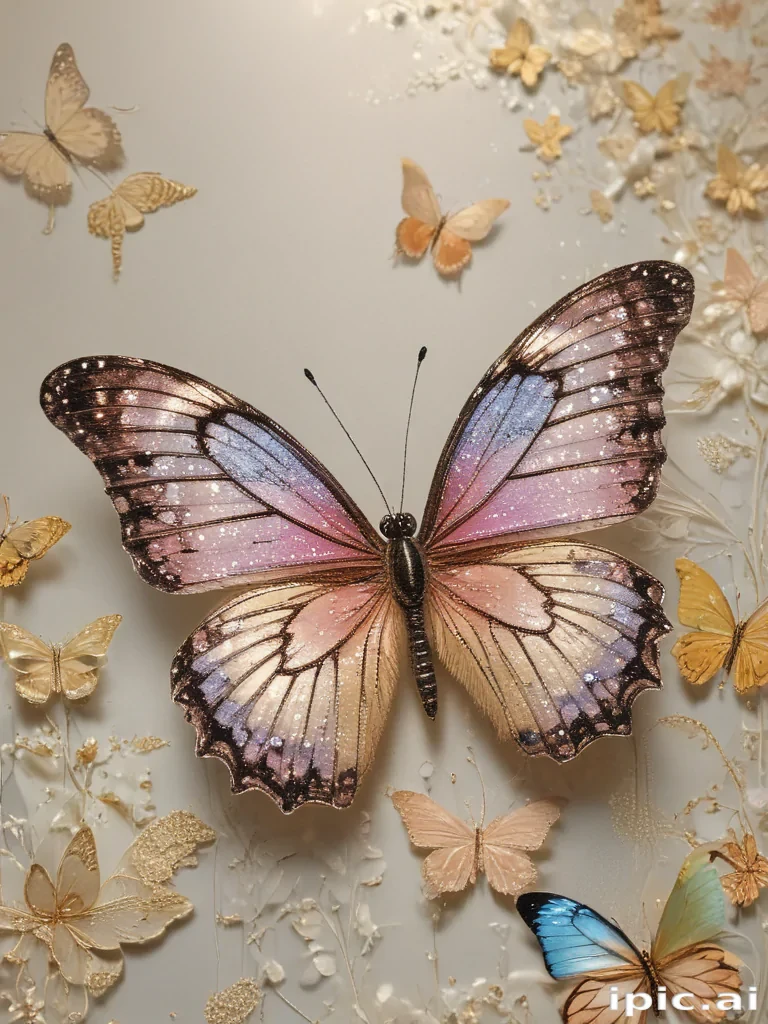 glitter butterfly wallpaper