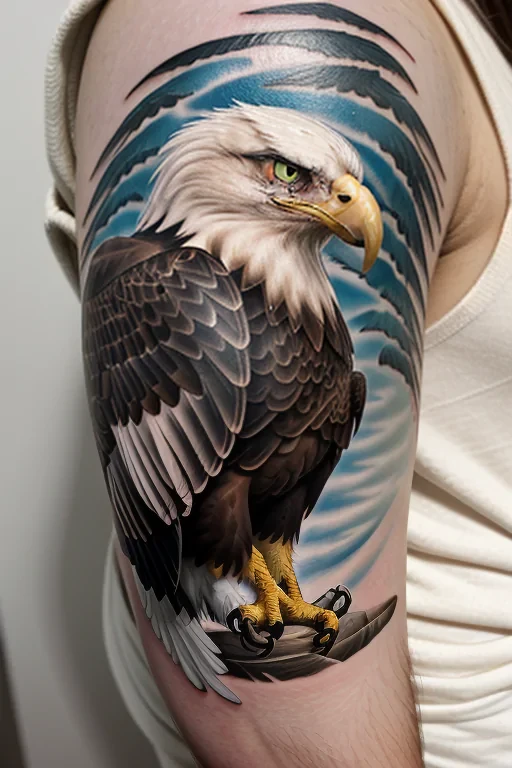 eagle tattoos on arm