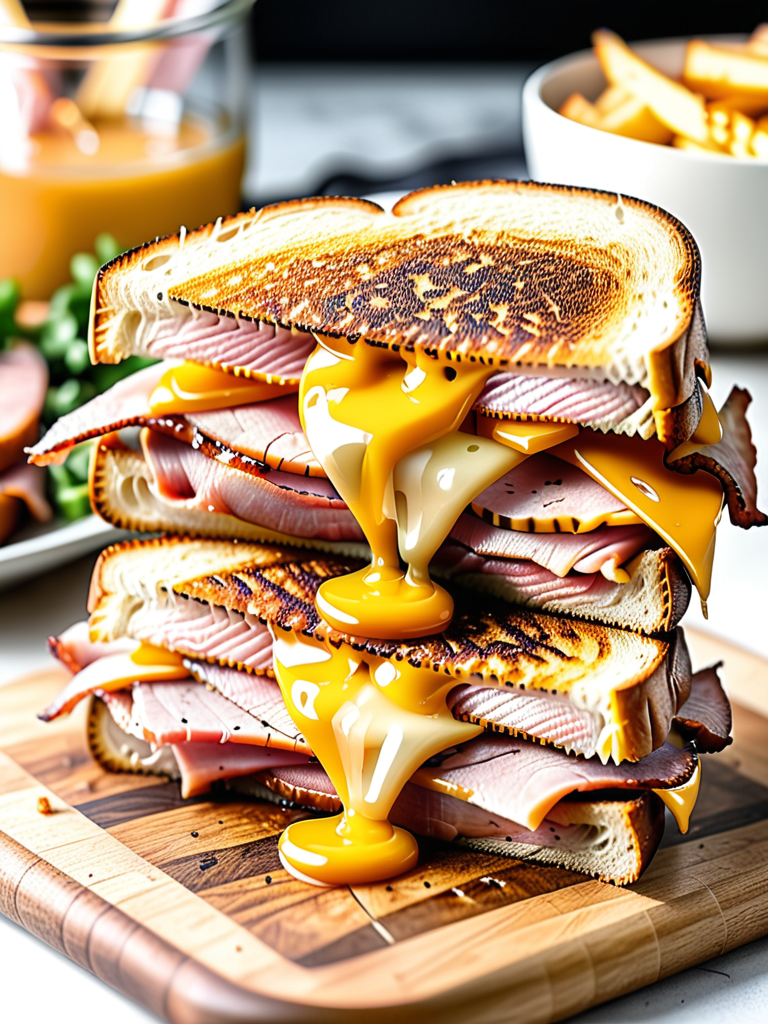 air fryer grilled ham and cheese