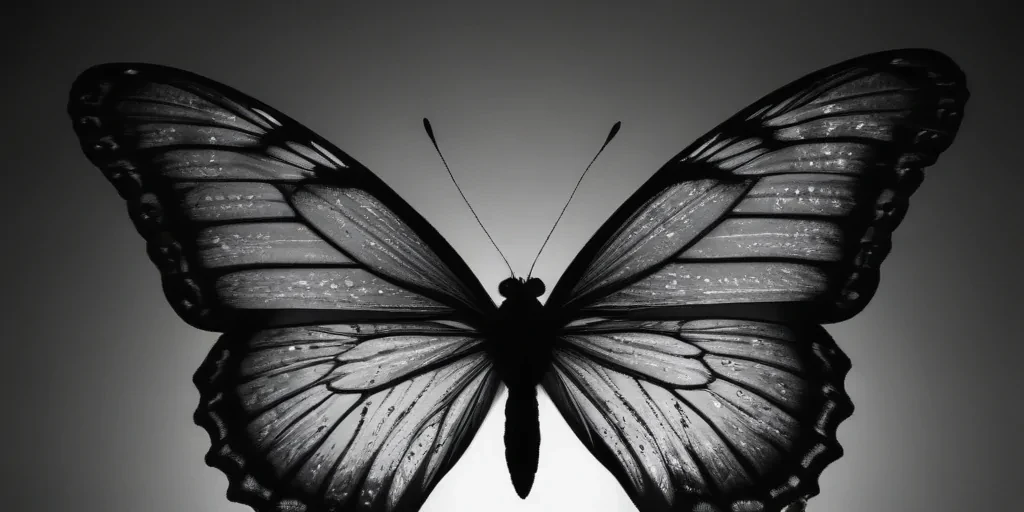 black butterfly outline
