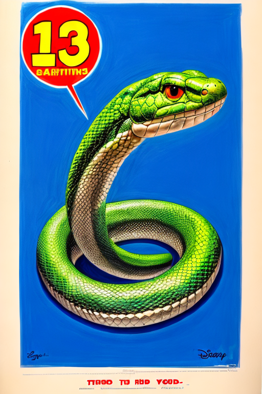 a disney poster for a movie title snek, and on the poster is a picture ...