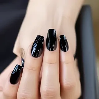 black with glitter