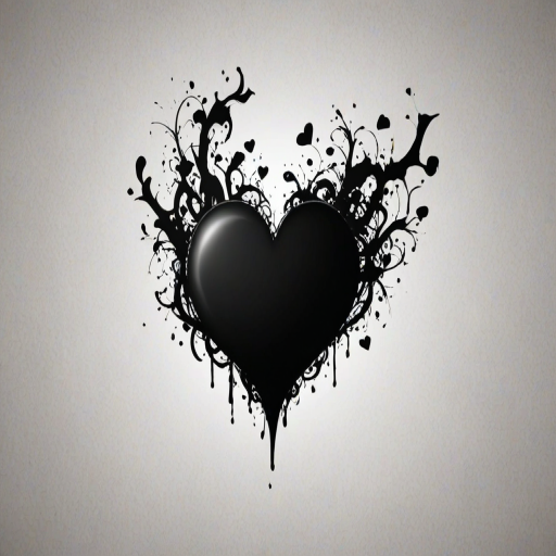 wallpaper black heart