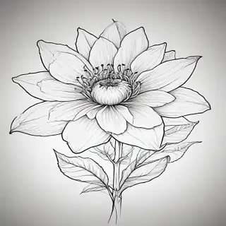flower drawing for coloring