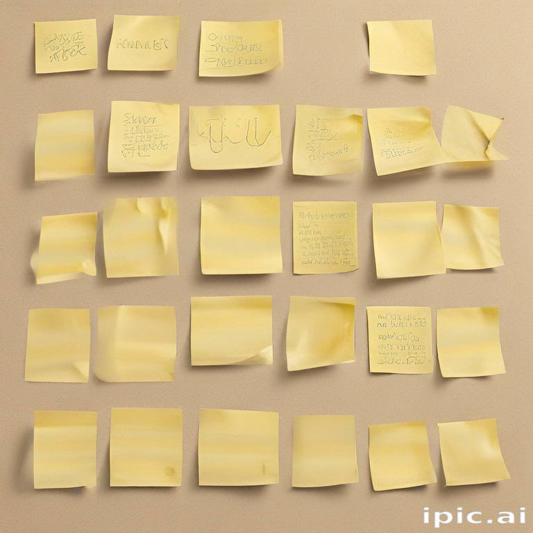 Colorful Collection of Sticky Notes with Various Handwritten Messages ...