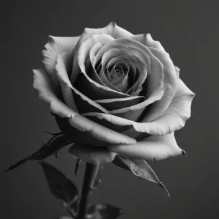rose with black and white background