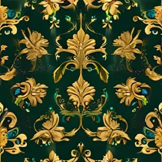 gold and green background
