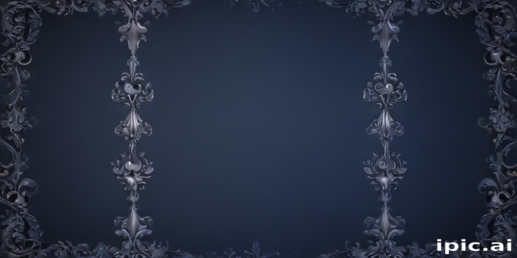 Elegant Decorative Frame Design with Intricate Patterns on a Dark ...