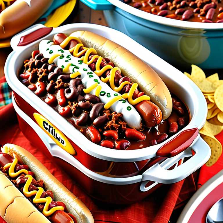 hot dog chili crock pot