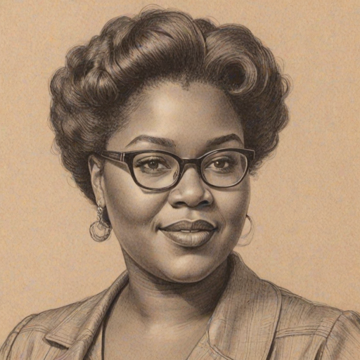 Superb Gabby Sidibe, pencil sketch, portrait of Wonderful woman 1937s in glasses, hair style beatnik, outline, clear lines, fine lines, 8k