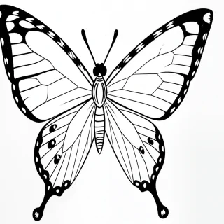 outline of butterfly