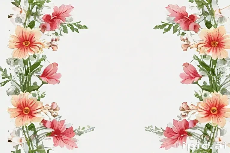 transparent flower border