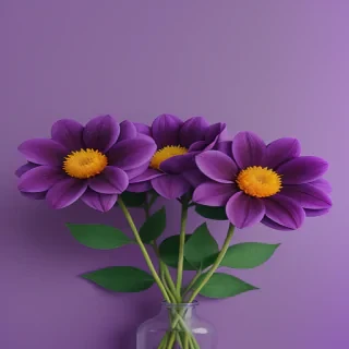 flowers on purple background
