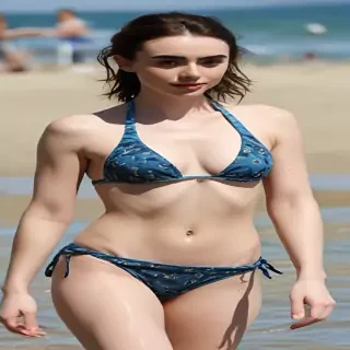 Lily Collins in bikini