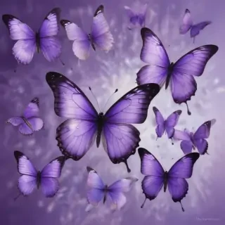 purple butterflies