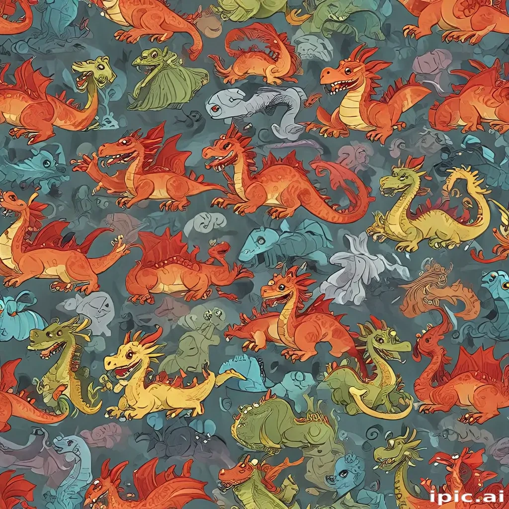 cartoon dragons