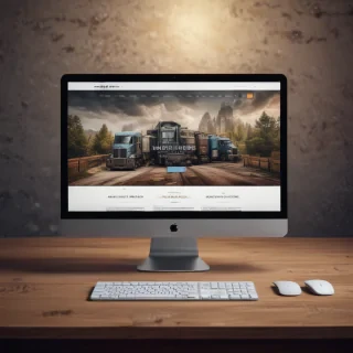 computer website mockup