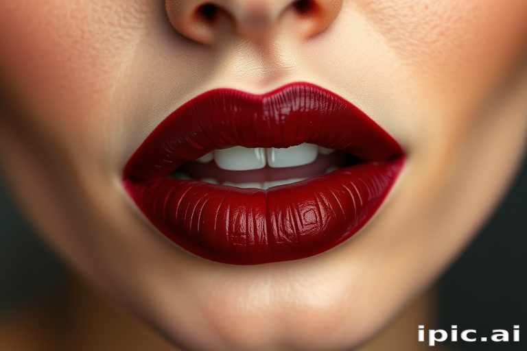 Rich burgundy lip cream with a velvet finish accentuates full, shapely lips, creating depth and dimension with its deep, sophisticated hue