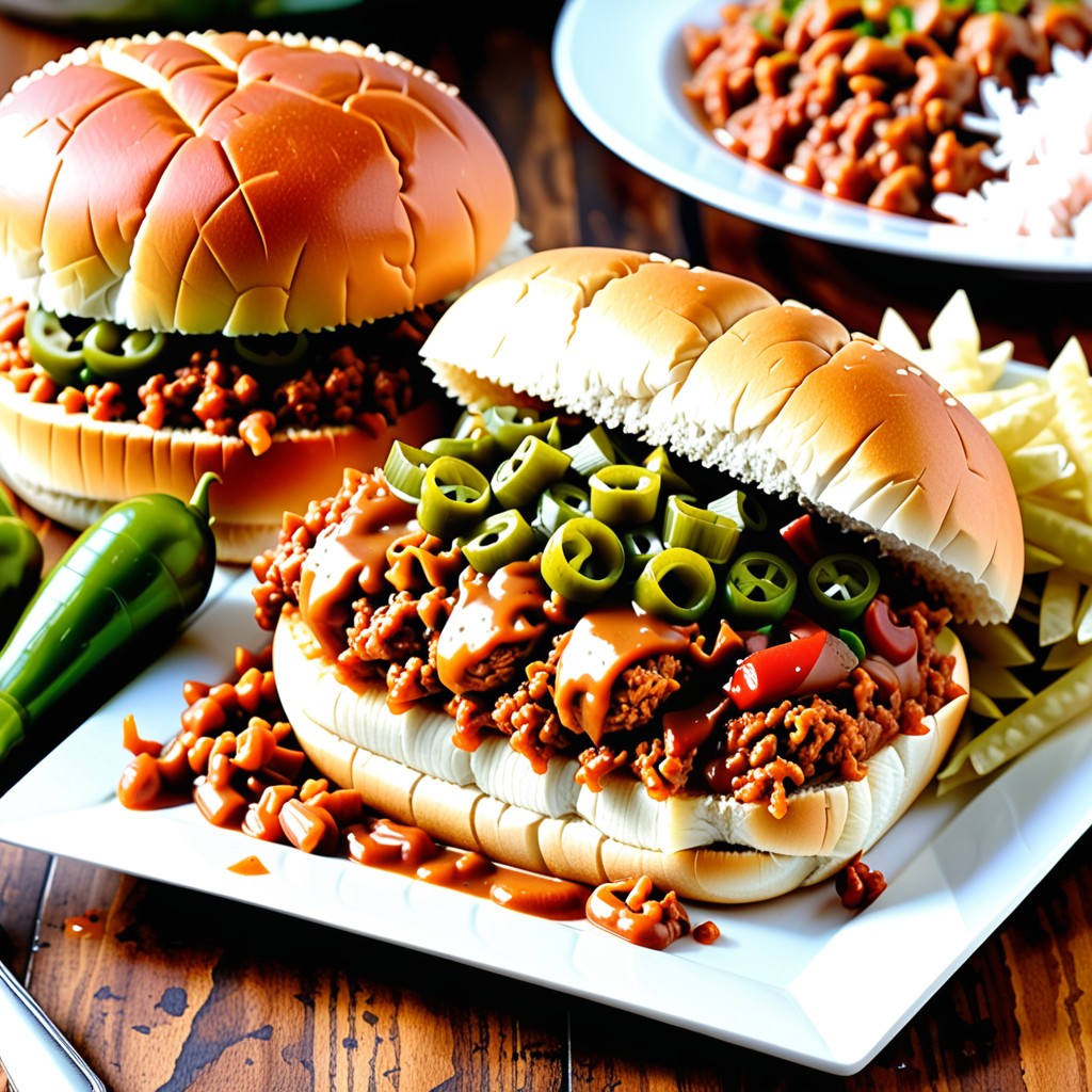 sloppy joes made with chicken gumbo
