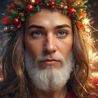 christmas background portrait