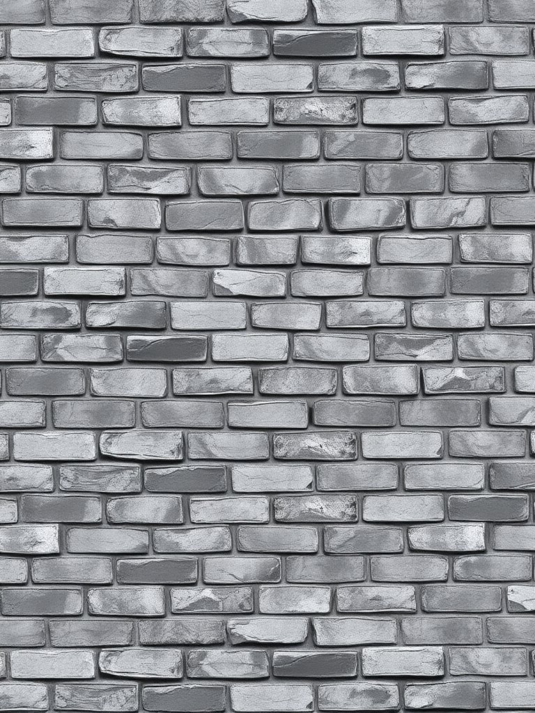generate a high-resolution image of a gray textured brick wall featuring rectangular bricks arranged in a staggered pattern, camera settings: ISO 200, aperture f/8, shutter speed 1/60, camera view: straight-on, camera style: realistic, camera type: DSLR