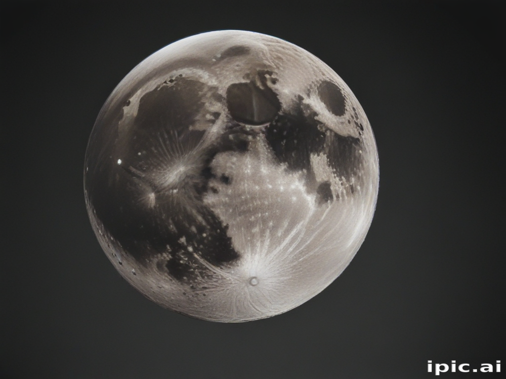 Detailed Visual Representation of the Moon with Intriguing Surface ...