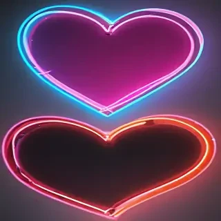 neon heart png