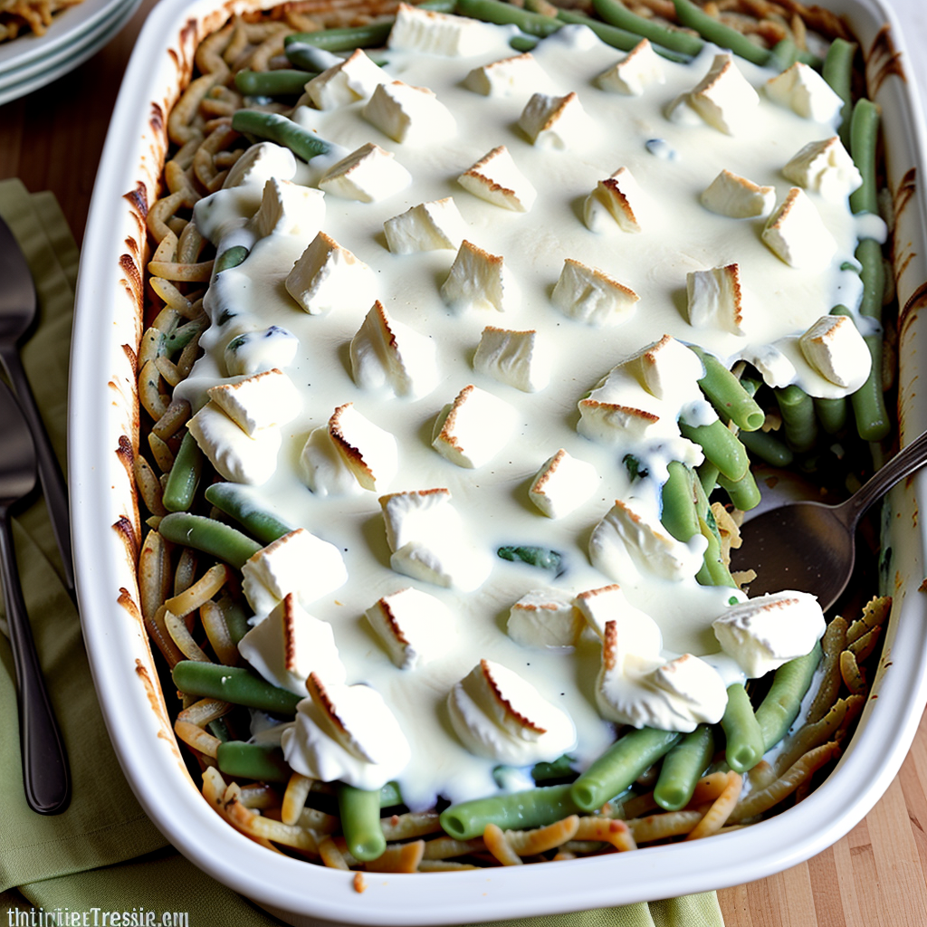 green bean casserole with cream cheese