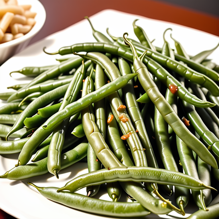 green beans cooked for hot holding on a buffet