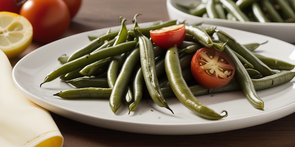 roasted green beans and tomatoes