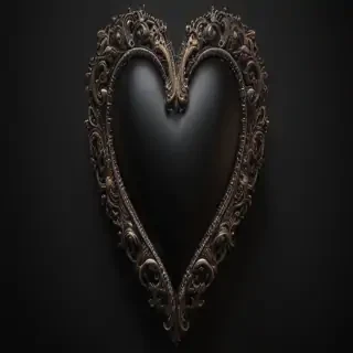 heart with black background