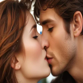 kissing png