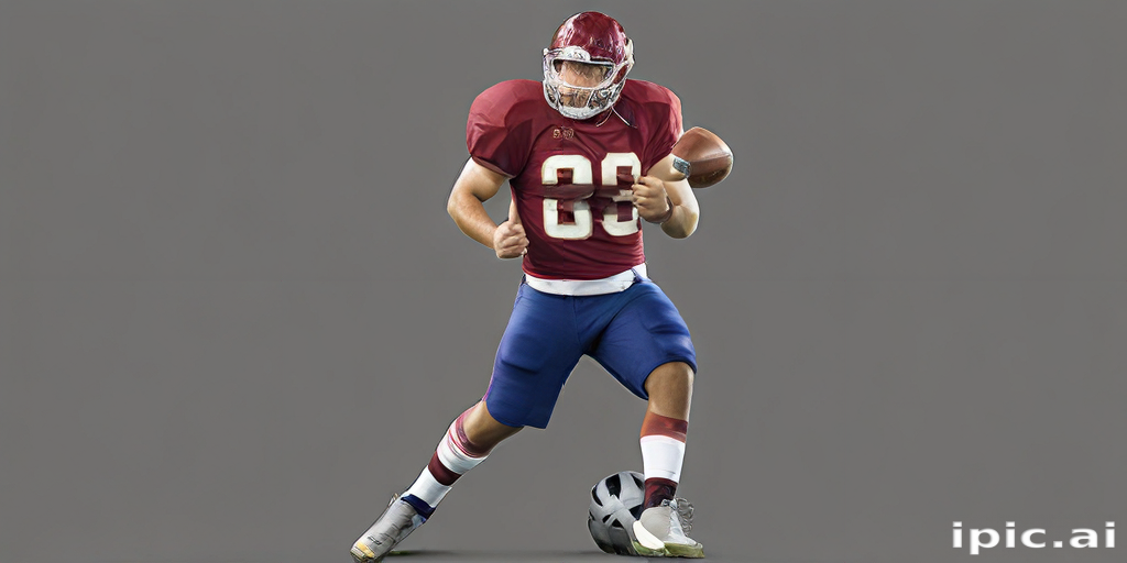 Dynamic Football Dynamic Football Player in Action, Showcasing Athleticism and Team Spirit