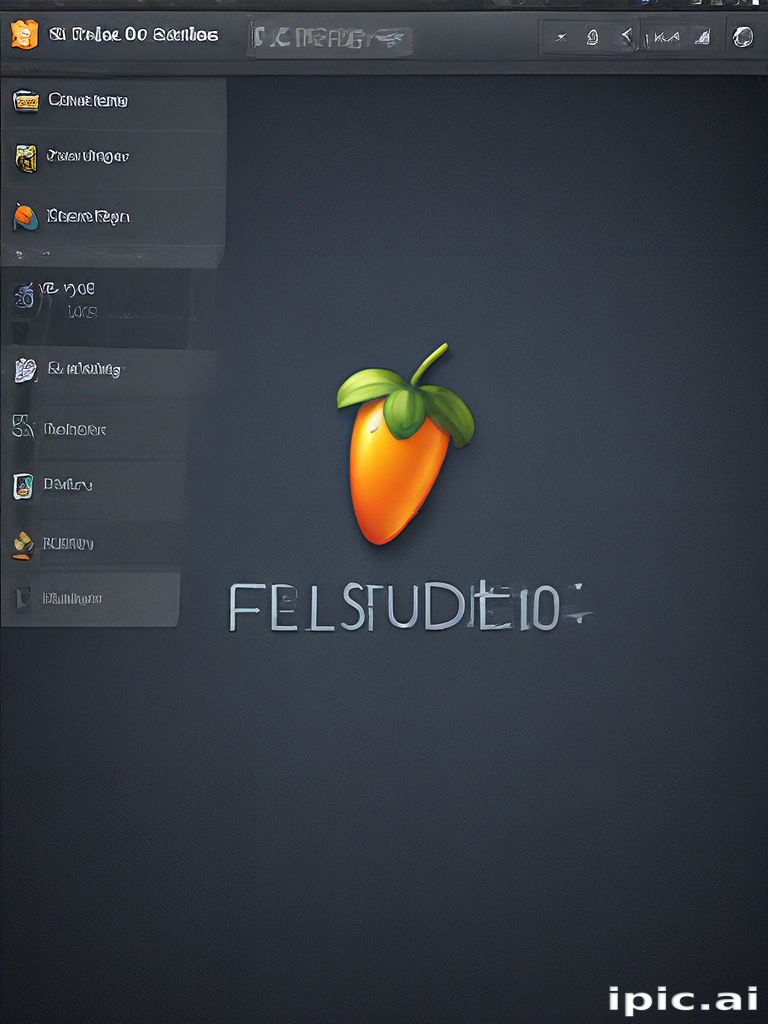 Fldjd User Interface of FL Studio 10 Featuring an Orange Fruit Icon