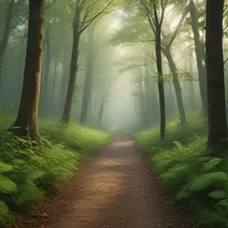 beautiful magical forest background