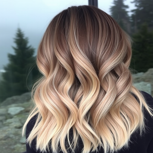 Smoky quartz ombre melting into ash blonde ends, the "Misty Mountain" hairstyle evokes the serene beauty of a foggy mountain landscape